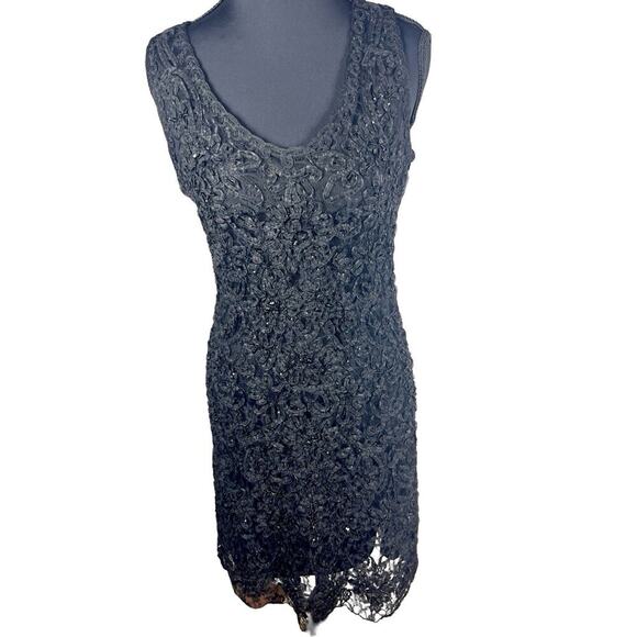 Basix Black Label Sequin Embellished Mini Dress Formal Wear Size 0 - Picture 7 of 10